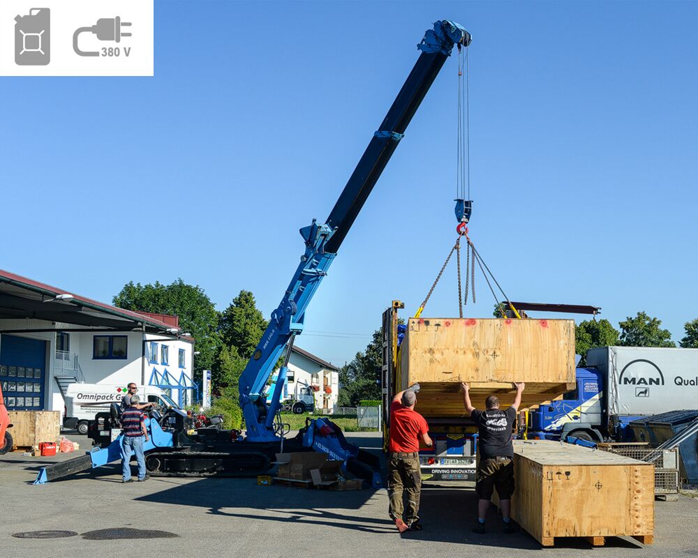 kran minikran mit 6t traglast. zu sehen ist ein minikran