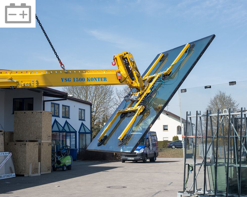 Vakuumheber für Glasscheiben bis 1000 kg - für Innen- und Außenbereich geeignet