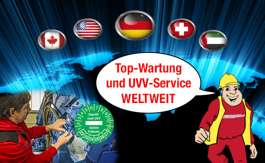 Top Wartung und UVV-Service weltweit