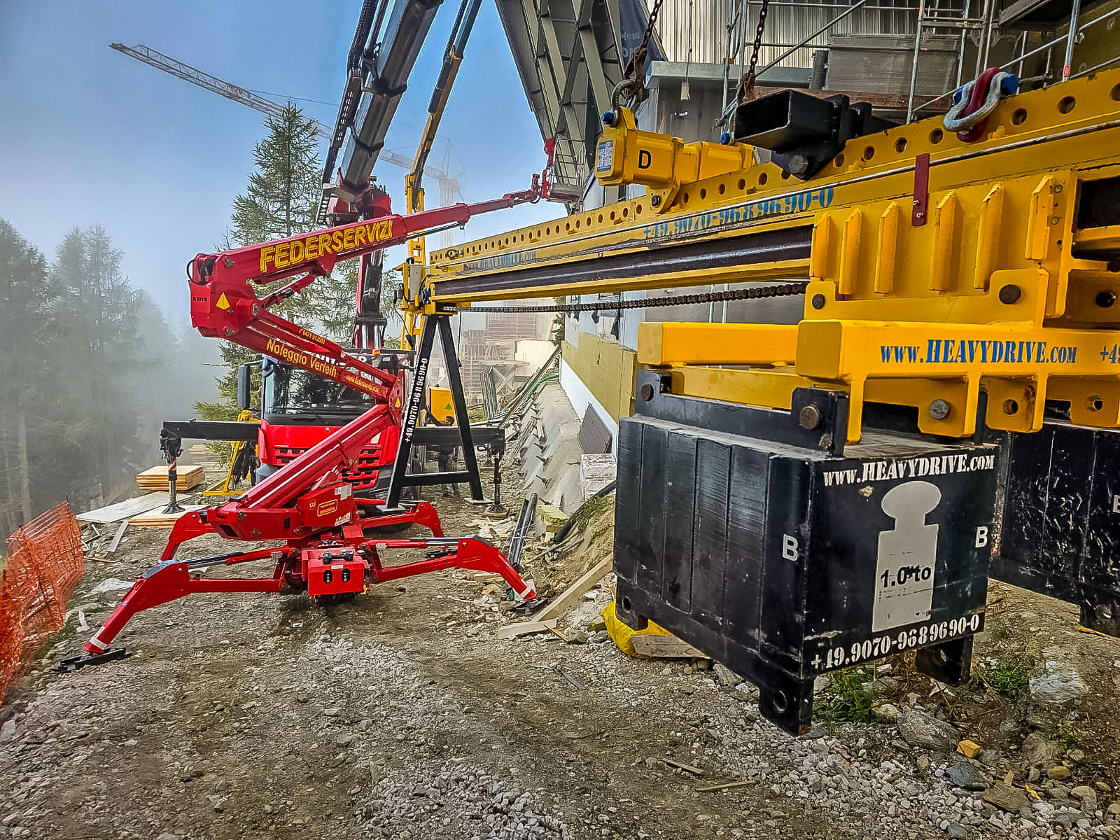 VSG 2000 KMHL mit Schrägadapter und der Kontertraverse VSG 3000 Konter im Einsatz