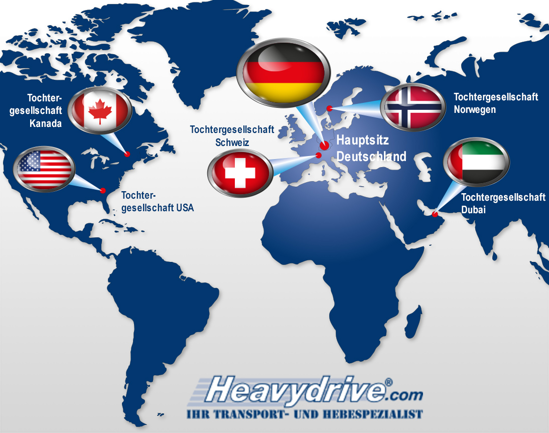 Die Strandorte der Heavydrive GmbH