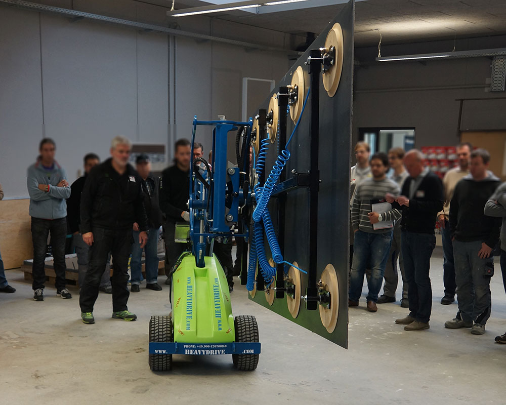Großformatige Fliesen und Bodenplatten legen mit den Verlegungsroboter GMG | Großformatige Fliesen und Bodenplatten legen mit den Verlegungsroboter GMG