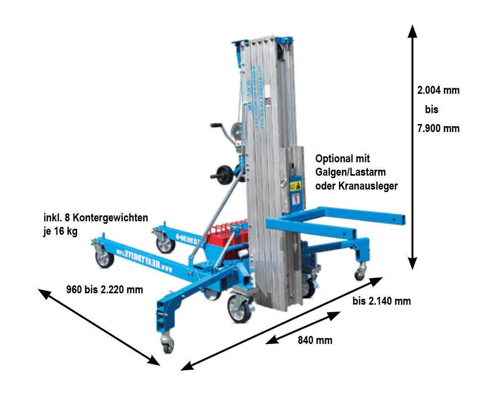 ML 75.0 Montagelift, bis 300 kg Traglast | Montagelift, bis 300 kg Traglast - ML 75.0
