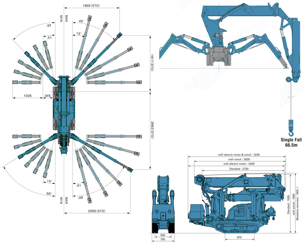 Minikran MRK 114.0 N - mit Knickarm-Ausleger 0,995 t Traglast | Minikran MRK 114.0 N - mit Knickarm-Ausleger 0,995 t Traglast