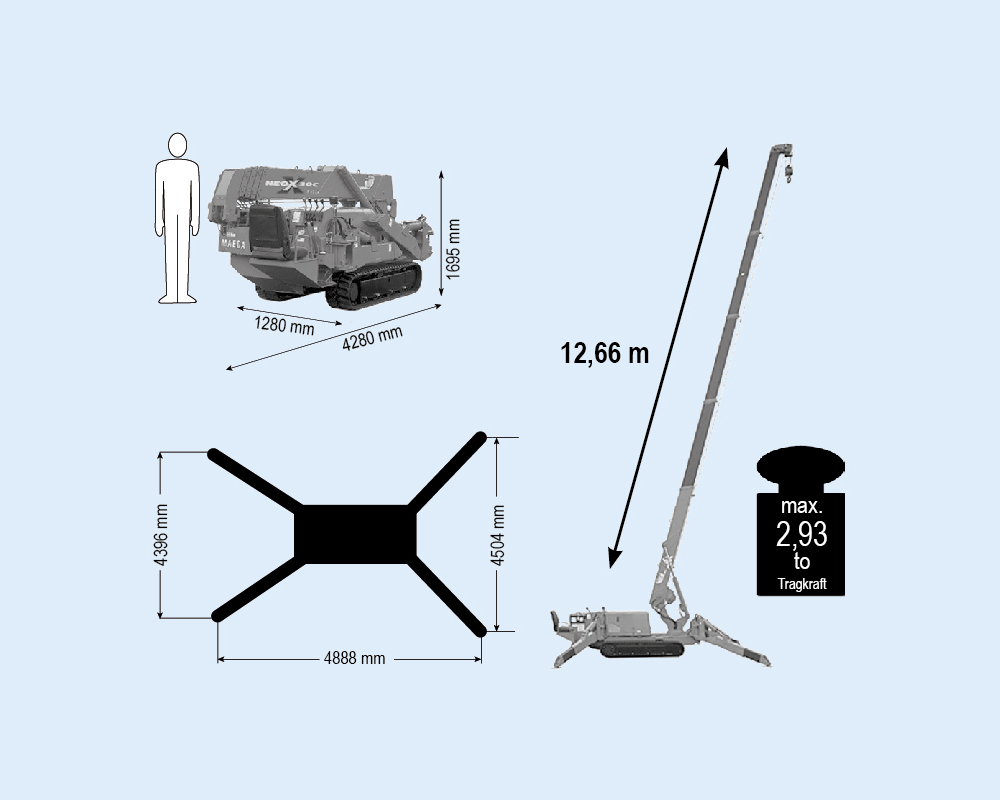 Minikran MRK 126.0 -  2,98 t Traglast | Minikran MRK 126.0 -  2,98 t Traglast