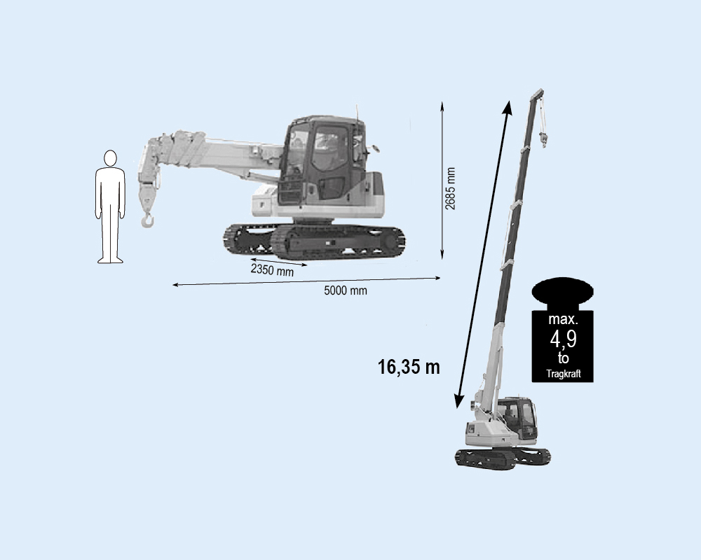 Minikran MRK 163.0 -49 - 4,9 t Traglast | Minikran MRK 163.0 -49 - 4,9 t Traglast