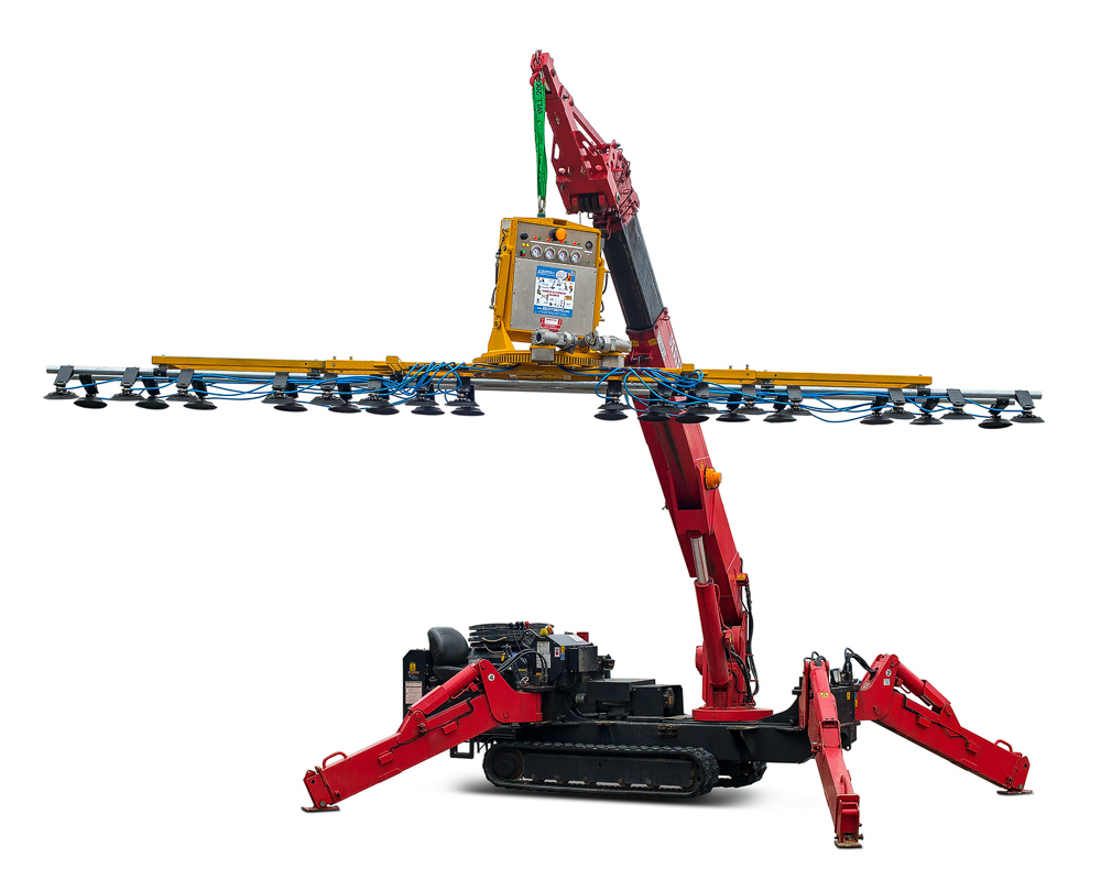 VSG 1200 KR -20 - Vakuum-Sauganlage für gebogene Scheiben, bis 1200 kg Traglast | Vakuum-Sauganlage für gebogene Scheiben, bis 1200 kg Traglast - VSG 1200 KR -20