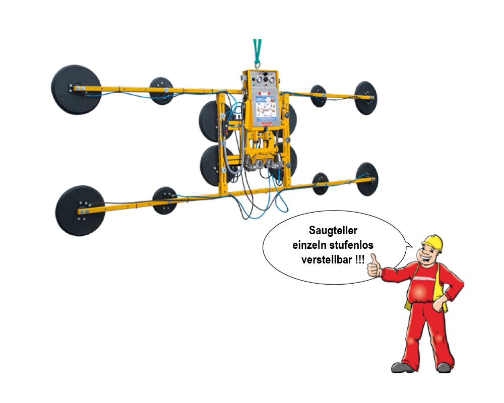 VSG 2000 KS - Vakuum-Sauganlage, bis 2000 kg Traglast | Vakuum-Sauganlage, bis 2000 kg Traglast, schmale Version - VSG 2000 KS