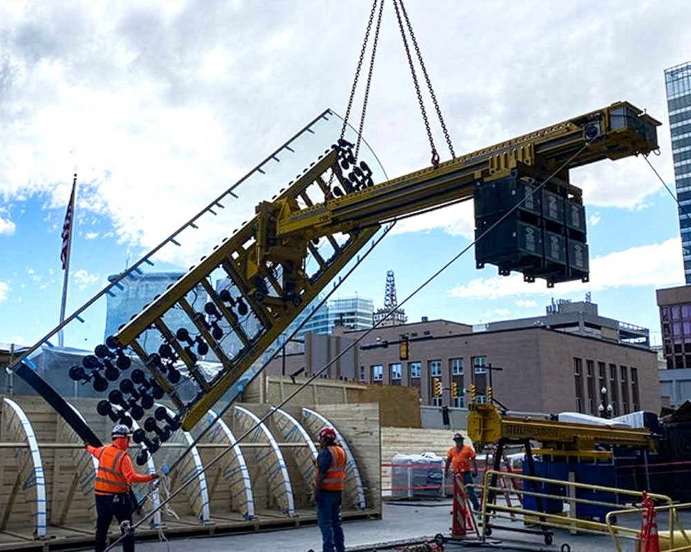 VSG 4000 KR Vakuum-Sauganlage für schwere gebogene Scheiben, bis 4000 kg Traglast | Vakuum-Sauganlage für schwere gebogene Scheiben, bis 4000 kg Traglast - VSG 4000 KR