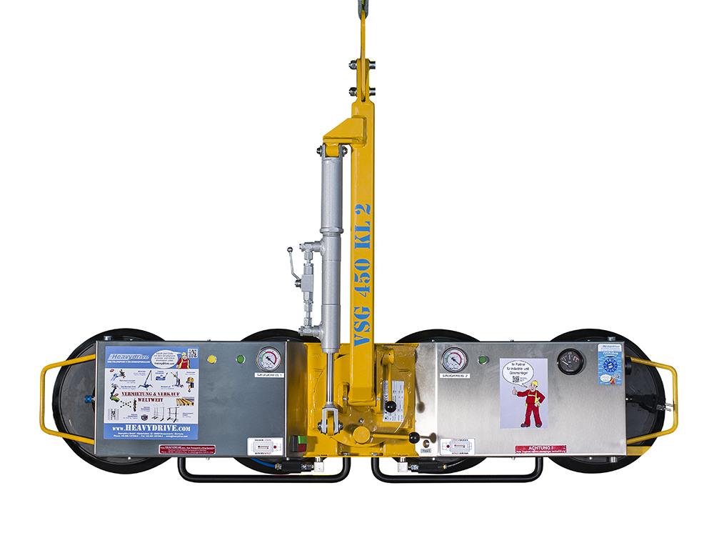 VSG 450 KL 2 - Vakuum-Sauganlage für lange Scheiben, bis 450 kg Traglast, schmale Version | Vakuum-Sauganlage für lange Scheiben, bis 450 kg Traglast, schmale Version - VSG 450 KL 2