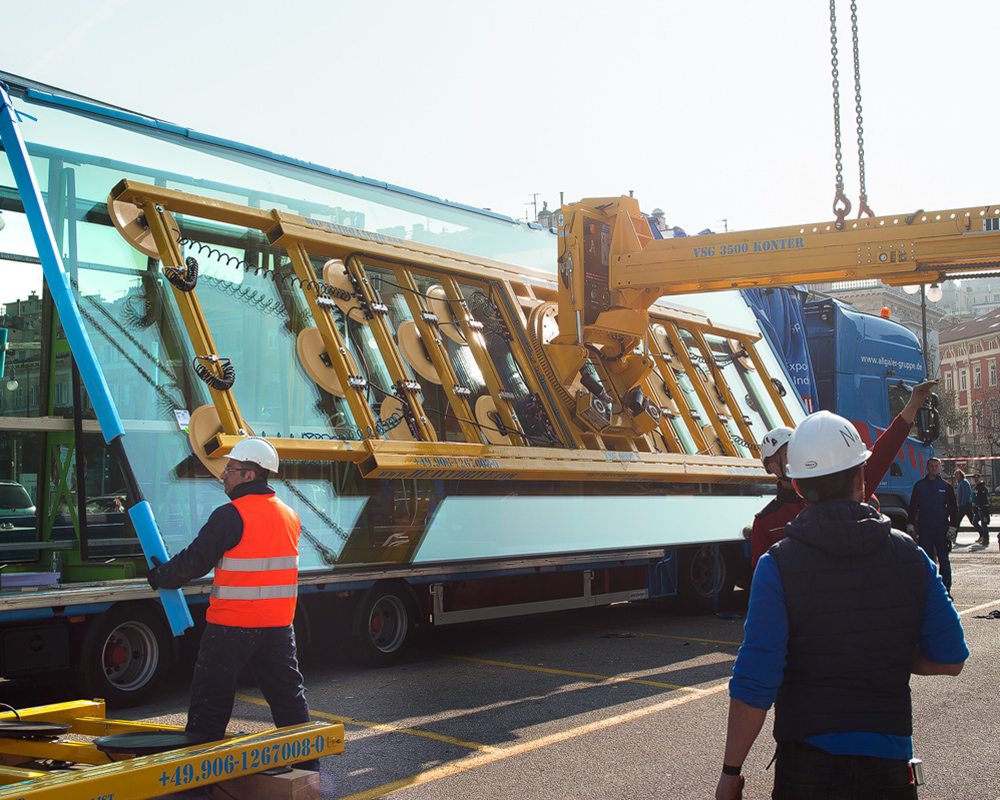 VSGB 6000 K MH Vakuum-Sauganlage für bedampfte Scheiben, bis 6000 kg Traglast | Vakuum-Sauganlage für bedampfte Scheiben, bis 6000 kg Traglast - VSGB 6000 K MH