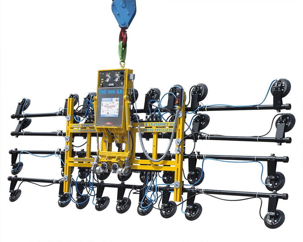 VSG 900 KR -20 - Vakuum-Sauganlage für gebogene Scheiben, bis 900 kg Traglast | Vakuum-Sauganlage für gebogene Scheiben, bis 900 kg Traglast - VSG 900 KR -20