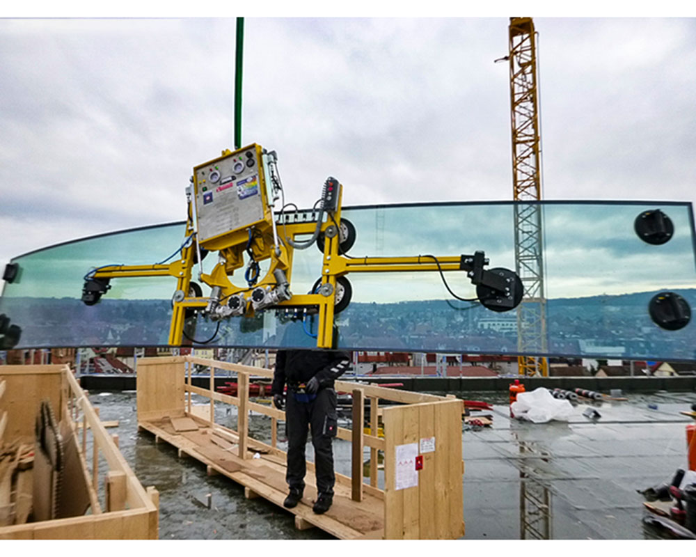 VSG 450 KRQ Vakuum-Sauganlage, bis 450 kg Traglast | Vakuum-Sauganlage für quer gebogene Scheiben, bis 450 kg Traglast - VSG 450 KRQ